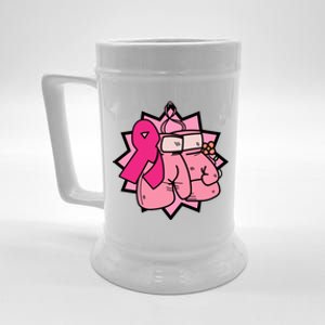 Fight Breast Cancer Boxing Beer Stein