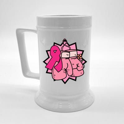 Fight Breast Cancer Boxing Beer Stein