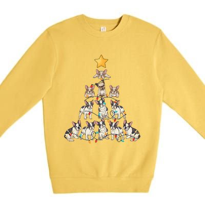 French Bulldog Christmas Tree Frenchie Dog Xmas Pjs Pajamas Premium Crewneck Sweatshirt