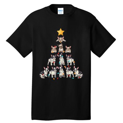 French Bulldog Christmas Tree Frenchie Dog Xmas Pjs Pajamas Tall T-Shirt