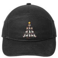French Bulldog Christmas Tree Frenchie Dog Xmas Pjs Pajamas 7-Panel Snapback Hat