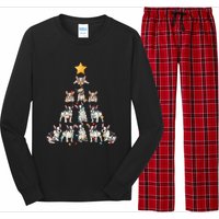 French Bulldog Christmas Tree Frenchie Dog Xmas Pjs Pajamas Long Sleeve Pajama Set