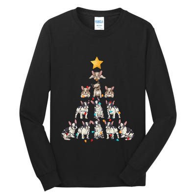 French Bulldog Christmas Tree Frenchie Dog Xmas Pjs Pajamas Tall Long Sleeve T-Shirt