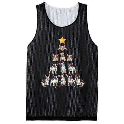 French Bulldog Christmas Tree Frenchie Dog Xmas Pjs Pajamas Mesh Reversible Basketball Jersey Tank