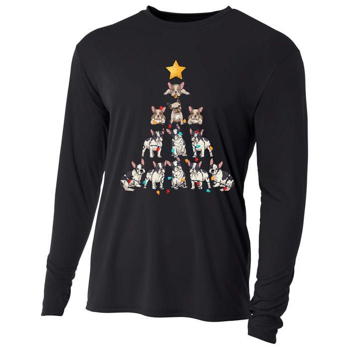 French Bulldog Christmas Tree Frenchie Dog Xmas Pjs Pajamas Cooling Performance Long Sleeve Crew