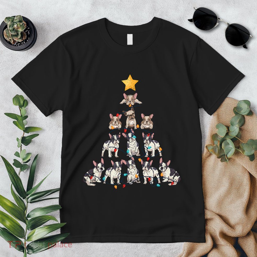 French Bulldog Christmas Tree Frenchie Dog Xmas Pjs Pajamas Premium T-Shirt