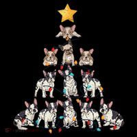 French Bulldog Christmas Tree Frenchie Dog Xmas Pjs Pajamas Baby Bodysuit