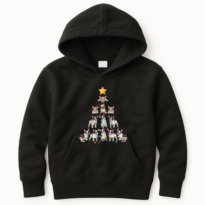 French Bulldog Christmas Tree Frenchie Dog Xmas Pjs Pajamas Kids Hoodie
