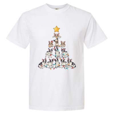 French Bulldog Christmas Tree Frenchie Dog Xmas Pjs Pajamas Garment-Dyed Heavyweight T-Shirt