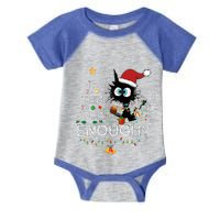 Funny Black Cat Is This Jolly Enough Christmas Santa Xmas Infant Baby Jersey Bodysuit