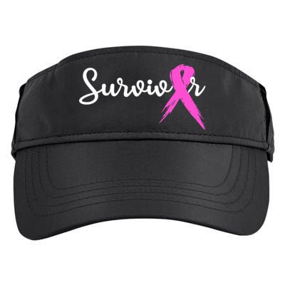 Funny Breast Cancer Awareness Pink Ribbon Survivor Adult Drive Performance Visor