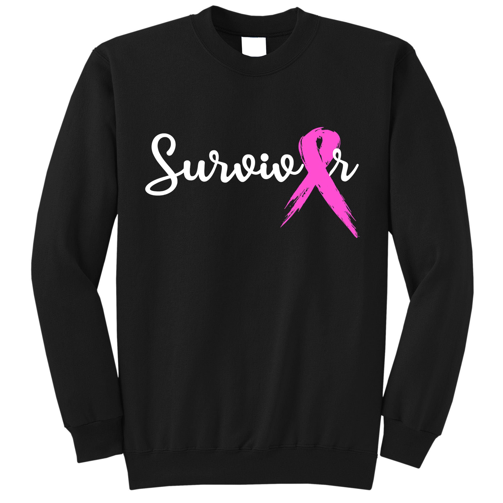 Funny Breast Cancer Awareness Pink Ribbon Survivor Tall Sweatshirt