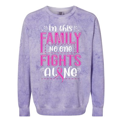 Family Breast Cancer Awareness T Colorblast Crewneck Sweatshirt