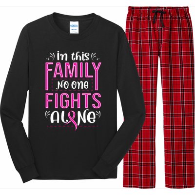 Family Breast Cancer Awareness T Long Sleeve Pajama Set