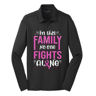 Family Breast Cancer Awareness T Silk Touch Performance Long Sleeve Polo