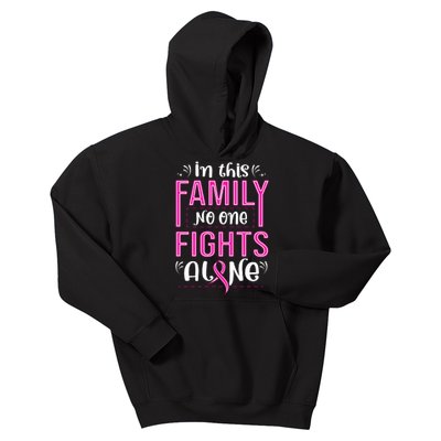 Family Breast Cancer Awareness T Kids Hoodie