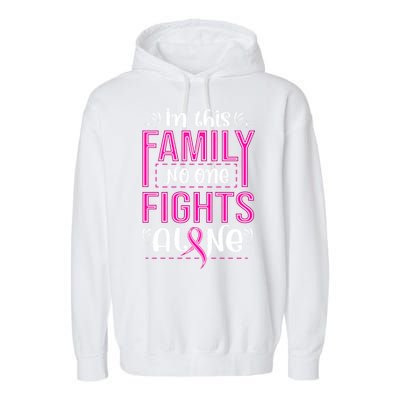 Family Breast Cancer Awareness T Garment-Dyed Fleece Hoodie