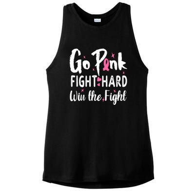 Funny Breast Cancer Awareness Pink Ribbon Ladies PosiCharge Tri-Blend Wicking Tank