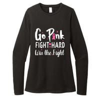 Funny Breast Cancer Awareness Pink Ribbon Womens CVC Long Sleeve Shirt