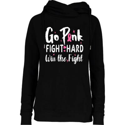 Funny Breast Cancer Awareness Pink Ribbon Womens Funnel Neck Pullover Hood