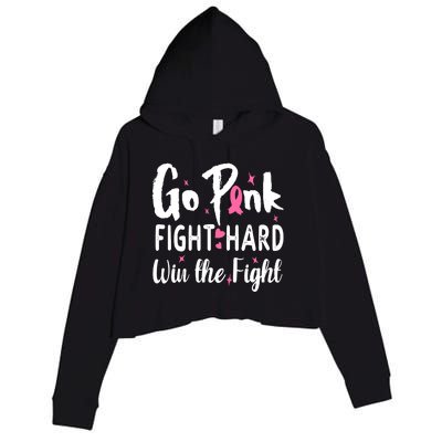 Funny Breast Cancer Awareness Pink Ribbon Crop Fleece Hoodie