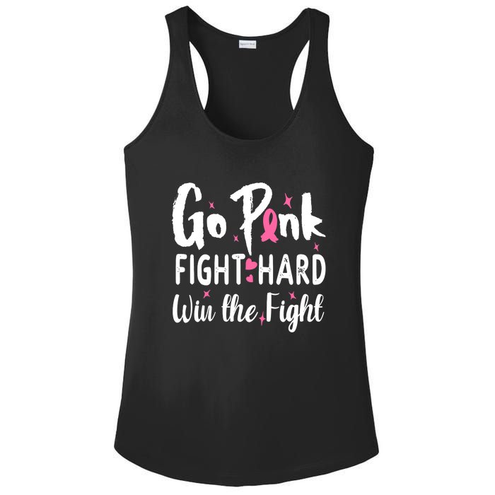 Funny Breast Cancer Awareness Pink Ribbon Ladies PosiCharge Competitor Racerback Tank