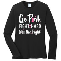 Funny Breast Cancer Awareness Pink Ribbon Ladies Long Sleeve Shirt