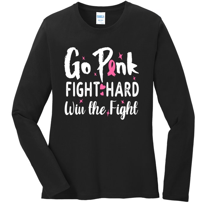 Funny Breast Cancer Awareness Pink Ribbon Ladies Long Sleeve Shirt