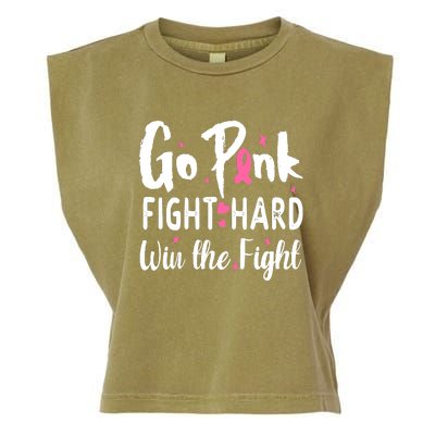 Funny Breast Cancer Awareness Pink Ribbon Garment-Dyed Women's Muscle Tee