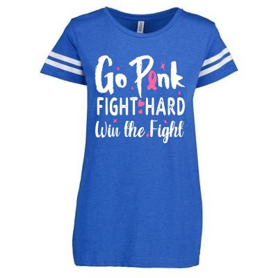 Funny Breast Cancer Awareness Pink Ribbon Enza Ladies Jersey Football T-Shirt