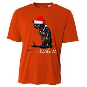 Funny Black Cat Merry Myass Xmas Chritsmas Gift Cooling Performance Crew T-Shirt