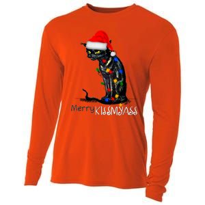 Funny Black Cat Merry Myass Xmas Chritsmas Gift Cooling Performance Long Sleeve Crew