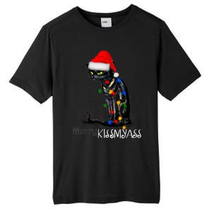 Funny Black Cat Merry Myass Xmas Chritsmas Gift Tall Fusion ChromaSoft Performance T-Shirt