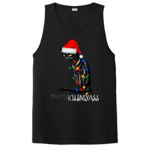 Funny Black Cat Merry Myass Xmas Chritsmas Gift PosiCharge Competitor Tank