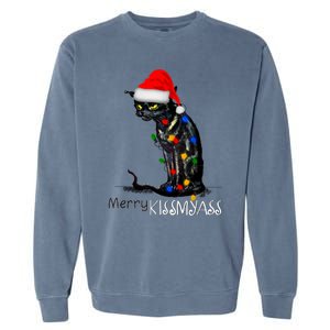 Funny Black Cat Merry Myass Xmas Chritsmas Gift Garment-Dyed Sweatshirt