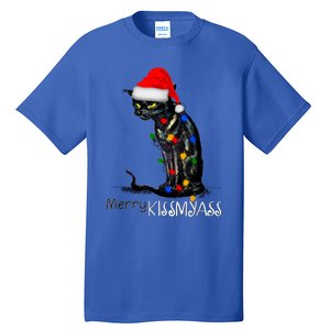 Funny Black Cat Merry Myass Xmas Chritsmas Gift Tall T-Shirt