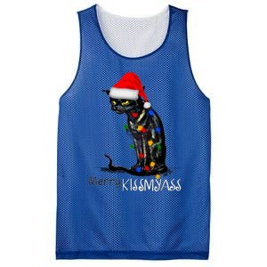 Funny Black Cat Merry Myass Xmas Chritsmas Gift Mesh Reversible Basketball Jersey Tank