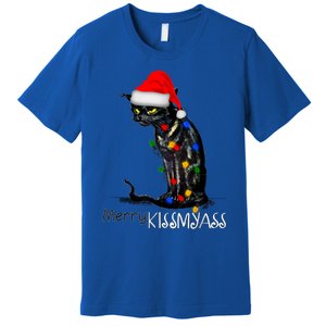 Funny Black Cat Merry Myass Xmas Chritsmas Gift Premium T-Shirt