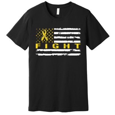 Fight Bone Cancer Awareness Premium T-Shirt