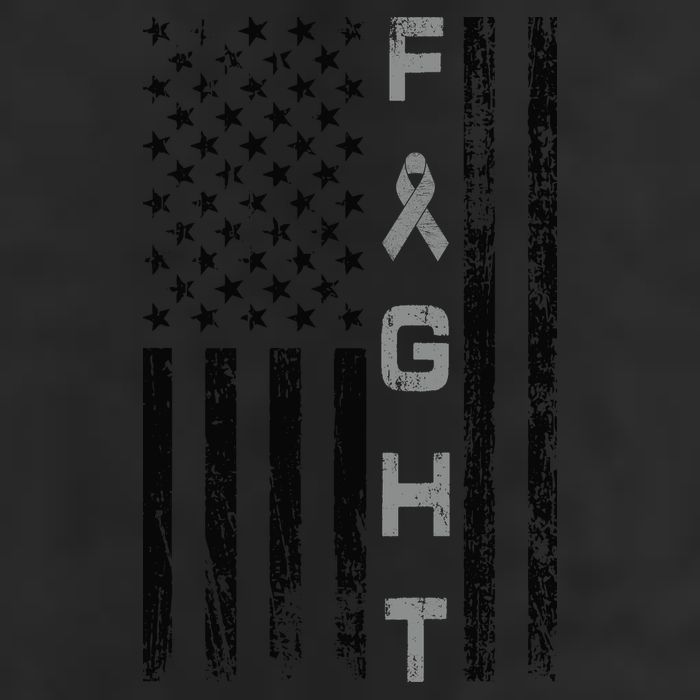 Fight Brain Cancer Awareness 7 Panel Mesh Trucker Snapback Hat