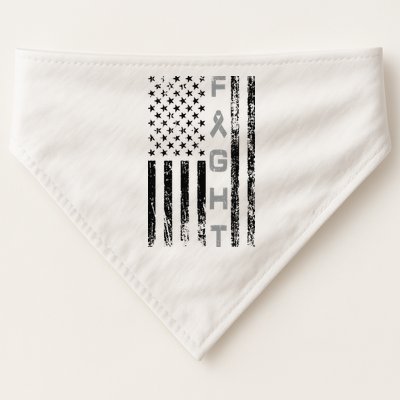 Fight Brain Cancer Awareness USA-Made Doggie Bandana