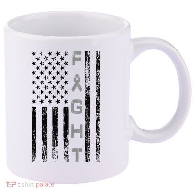 Fight Brain Cancer Awareness 11oz C Handle Ceramic Mug