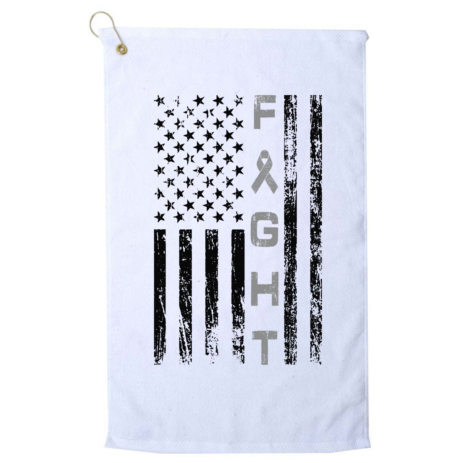Fight Brain Cancer Awareness Golf Towel