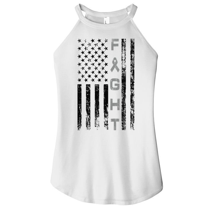 Fight Brain Cancer Awareness Women's Perfect Tri Rocker Tank