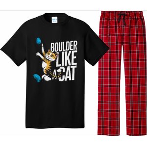 Funny Bouldering Cat – Rock Climbing & Cat Lover Design Pajama Set