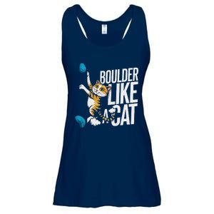 Funny Bouldering Cat – Rock Climbing & Cat Lover Design Ladies Essential Flowy Tank