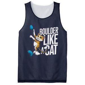 Funny Bouldering Cat – Rock Climbing & Cat Lover Design Mesh Reversible Basketball Jersey Tank