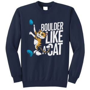 Funny Bouldering Cat – Rock Climbing & Cat Lover Design Tall Sweatshirt