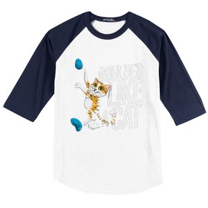 Funny Bouldering Cat – Rock Climbing & Cat Lover Design Baseball Sleeve Shirt