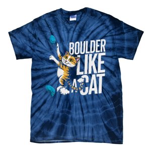 Funny Bouldering Cat – Rock Climbing & Cat Lover Design Tie-Dye T-Shirt